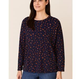 Joules Marina Print Long Sleeve Top NWT
